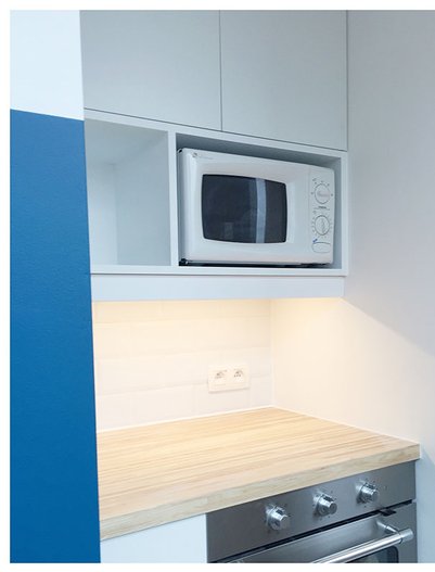 Rénovation d'une kitchenette dans un petit appartement à Bruxelles par un architecte d'intérieur
